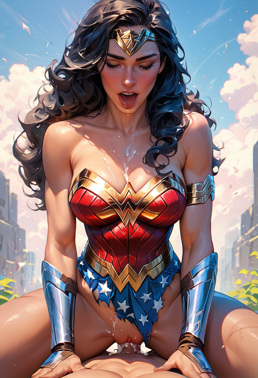 1girls, ai generated, breasts, cowgirl, cowgirl position, cum, cum in pussy, cum inside, dc, dc comics, female, jinora12345, male, orgasm, orgasm face, pov male, pussy, ripped clothing, superheroine, wonder woman