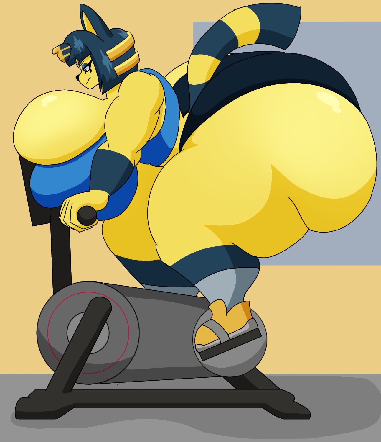 2022 animal_crossing ankha ankha_thompson_(user3345) anthro ass big_ass big_breasts breasts bubble_butt cleavage female furry huge_ass nintendo tagme user3345