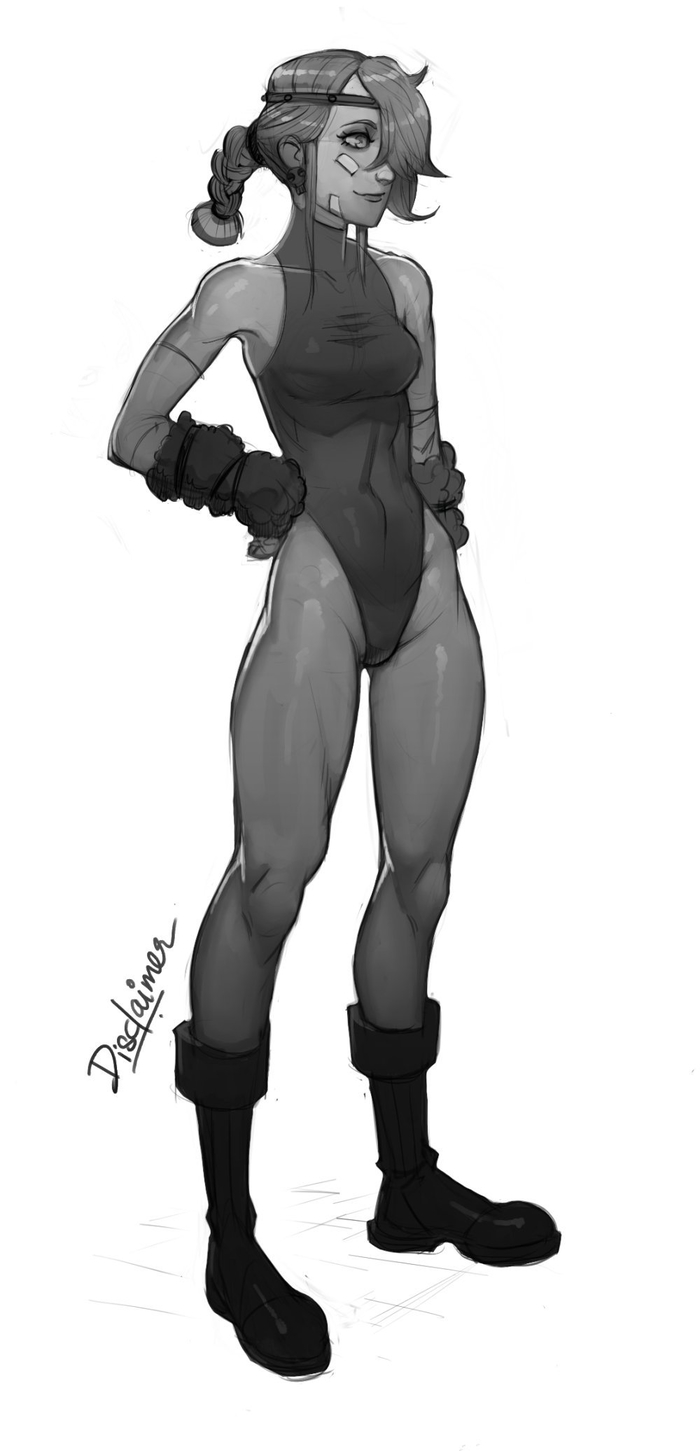 1girls, astrid hofferson, bandage, bandages, bandaid, boots, braid, braided hair, braids, cammy white (cosplay), disclaimer, dreamworks, female, female only, gloves, hair over one eye, hairband, how to train your dragon, legs, leotard, no color, solo, solo female, street fighter, thighs
