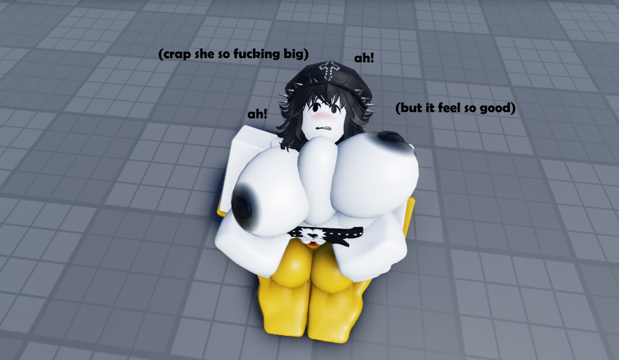 1futa 1girls 3d balls_deep baseplate big_ass big_breasts big_cock black_hair blush dialogue english_text futa_on_female futanari huge_breasts huge_cock pumpkinlesspie roblox roblox_avatar robloxian stomach_bulge tagme tagme_(artist) text thick_thighs white_body