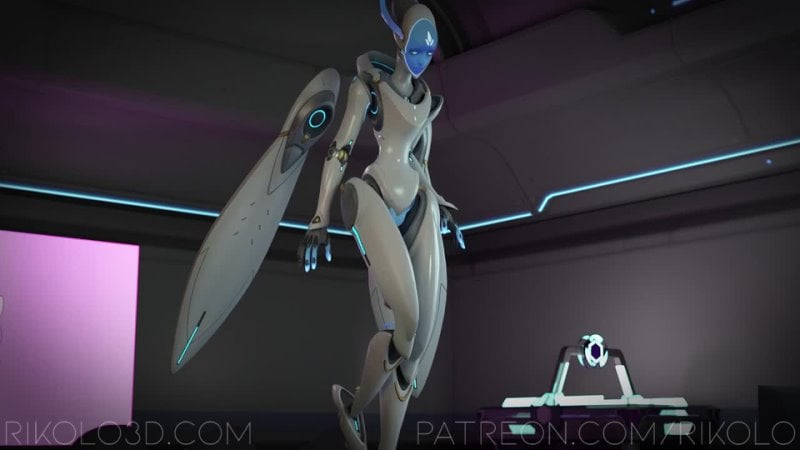 1girls 3d 3d_(artwork) 3d_model arcade_machine blizzard_entertainment cgi cgi_girl d.va_does_overwatch echo_(overwatch) exposed_pussy female female_only hologram holographic levitating levitation looking_at_self looking_down looking_down_at_self naked naked_female nude nude_female omnic overwatch overwatch_2 preparing rikolo transformation transforming