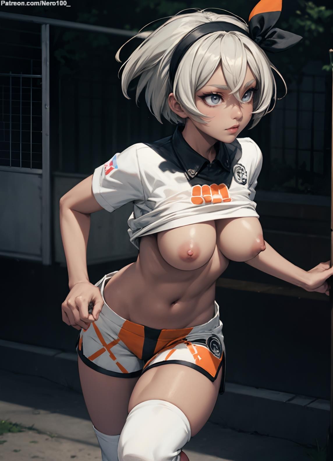 1girls 2d ai_generated athletic athletic_female bea_(pokemon) big_ass big_breasts big_butt breasts breasts_out chest curvy curvy_figure cute cute_face dark-skin dark-skinned_female detailed exposed_breasts eyelashes eyeshadow female female_only fit fit_female focus game_freak grey_eyes gym_leader high_quality legs light-skinned_female light_skin lips lipstick long_hair looking_at_viewer makeup mascara medium_breasts nero100 nintendo nipples pale-skinned_female pale_skin perky_breasts pokemon pokemon_ss pokemon_trainer posing seductive seductive_look sportswear stable_diffusion tagme thick_thighs thighs thin_female thin_waist tits_out topless working_out