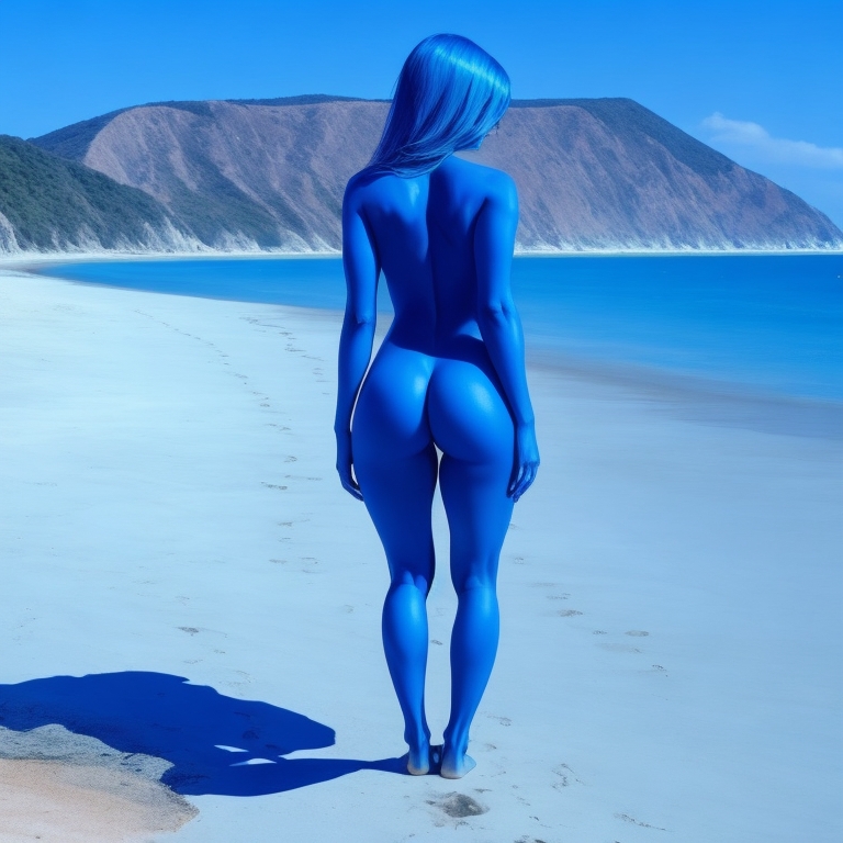 1girls ai_generated ass ass_focus back_view blue_hair blue_skin bottomless completely_naked completely_naked_female completely_nude completely_nude_female elemental elemental_humanoid female female female_focus female_only highres no_bra no_clothes no_clothing no_panties shoes shoes_only solo solo_female solo_focus straight_hair tagme the_era_of_the_elementals viewed_from_behind water_elemental