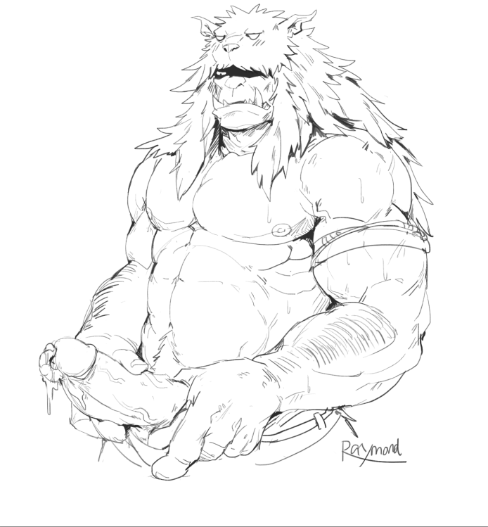 abs bara big_penis hairy_arms horde_(warcraft) leaking line_art male male_only manly masturbation muscular_male orc orc_male pecs penis pierced_penis precum prince_albert_piercing pubic_hair raymond158 rehgar_earthfury sketch solo solo_male stiffy veiny_penis warcraft white_background world_of_warcraft