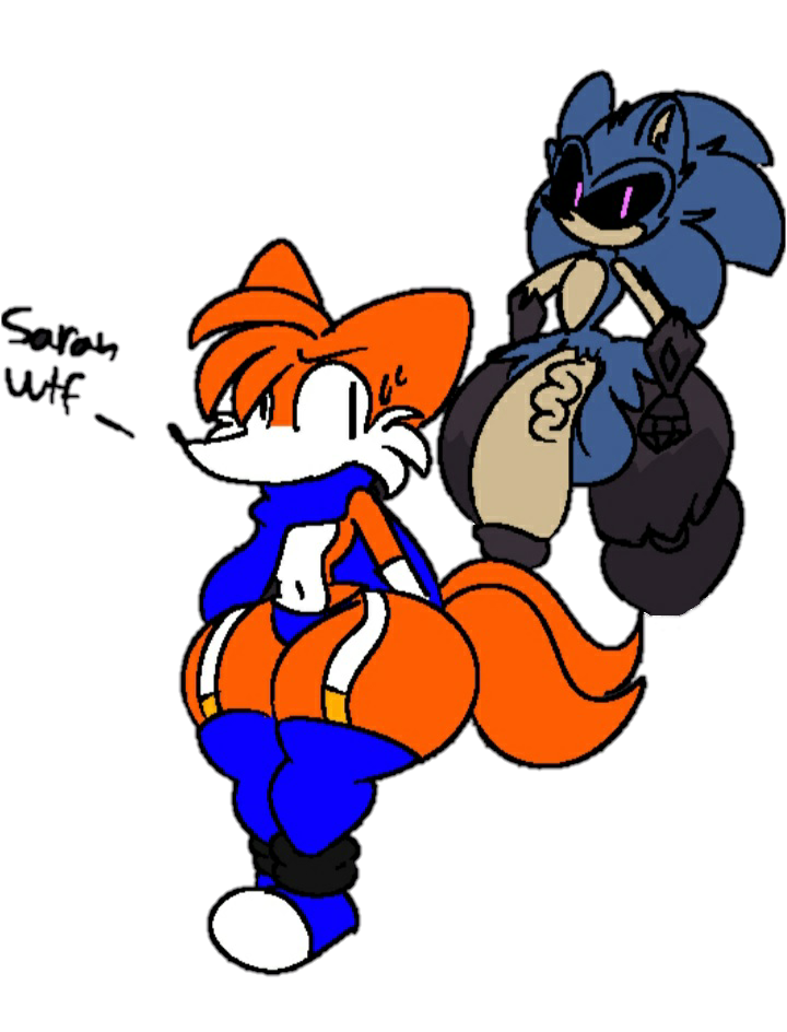 2_tails 2boys anthro ass big_ass big_butt bottom_heavy bottomless crazyassfox22 curvy curvy_figure femboy feminine_male fox fox_humanoid front_view hedgehog hedgehog_humanoid huge_ass huge_hips lich-hog looking_at_viewer looking_back luther_(needlemouse) male meme miles_prower needlemouse_(character) needlemouse_(series) nervous panties sarah_henderson_(needlemouse) shitpost sonic.exe sonic.exe_(series) sonic_(series) sonic_the_hedgehog sweat sweating tails text thick_thighs wide_hips