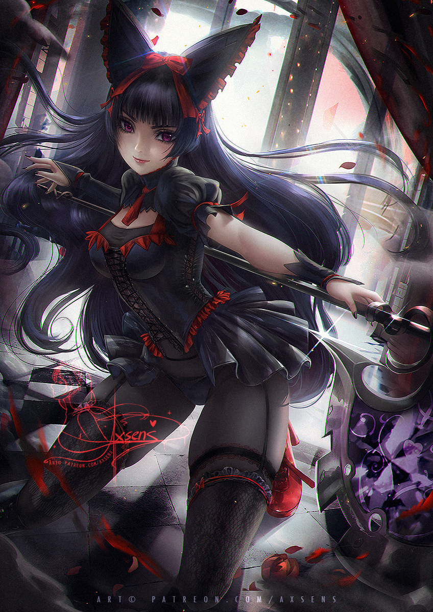 1girls, axsens, big breasts, breasts, female, gate - jieitai ka no chi nite kaku tatakaeri, rory mercury, solo, uncensored