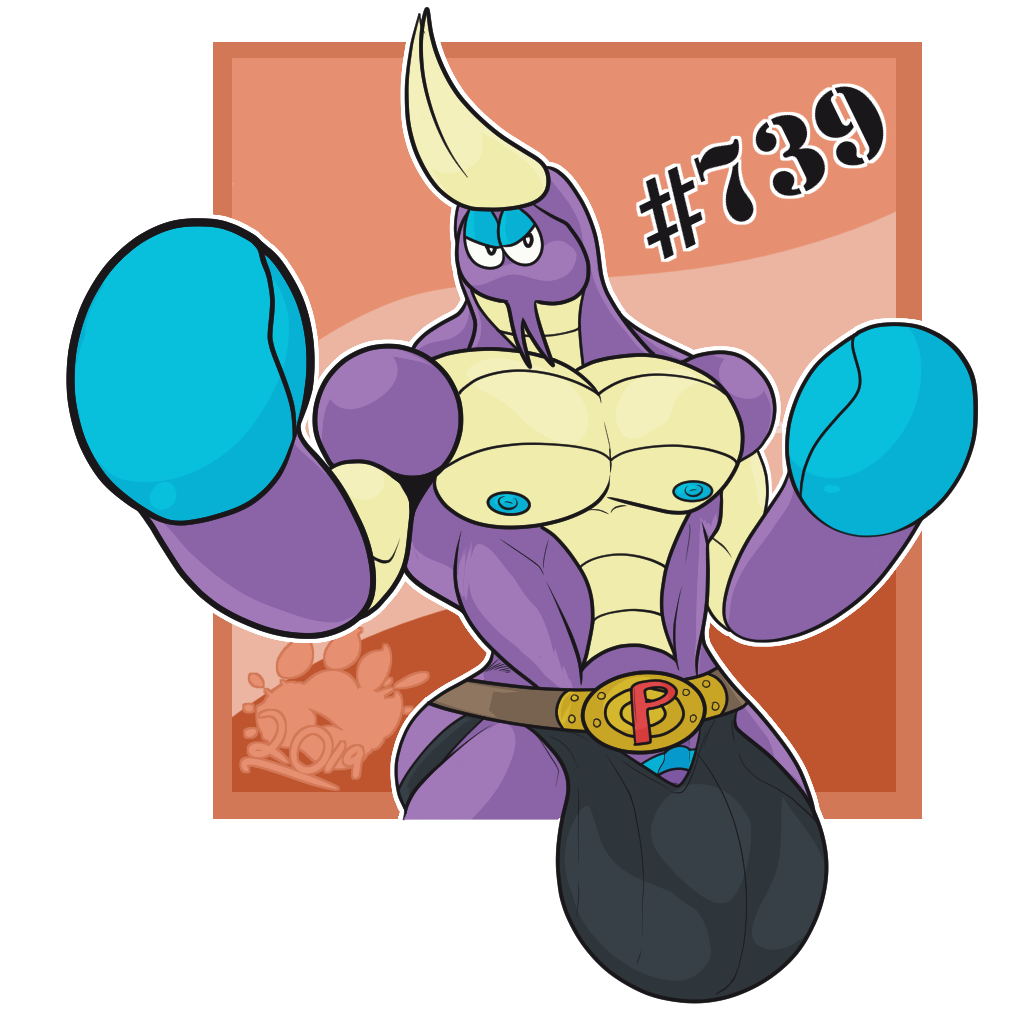 anthro arthropod bulge crab crabrawler crustacean decapoda gay generation_7_pokemon malacostracan male male_only marine muscular muscular_male nintendo nipples pokemon pokemon_(species) smutty-smeargle solo the_purple_wolf_guy video_games