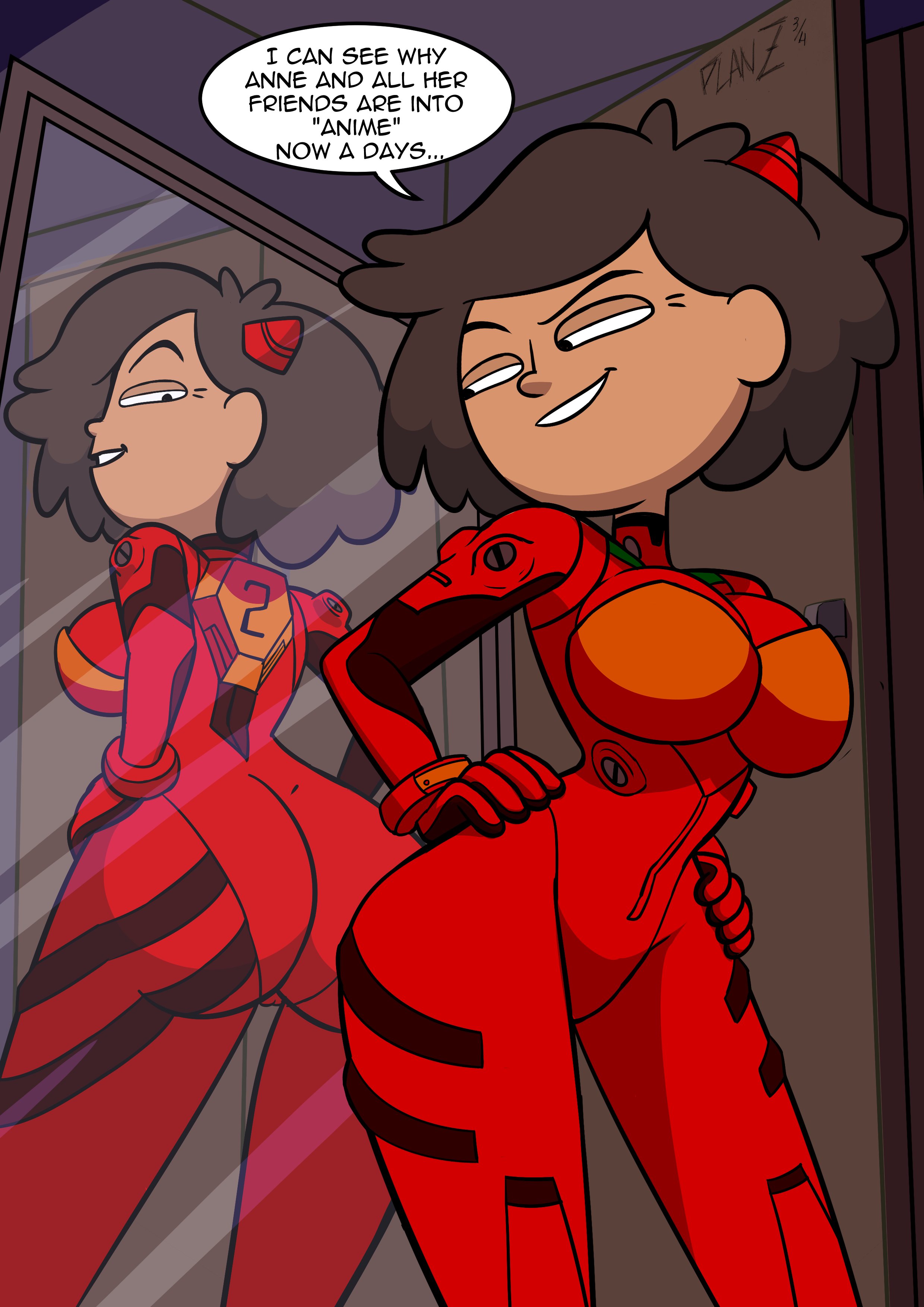 1girls, 2022, 2022s, alternate breast size, amphibia, ass, asuka langley sohryu (cosplay), big ass, big breasts, big butt, bodysuit, breasts, brown hair, busty, cosplay, covered navel, crossover, crossover cosplay, disney, disney channel, female, female focus, female only, grin, hands on hips, large breasts, mrs. boonchuy, neon genesis evangelion, oum boonchuy, planz34, sensual, smile, straight hair, tagme, voluptuous, weird crossover
