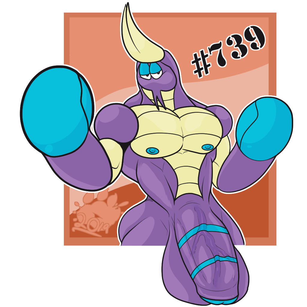 anthro arthropod balls big_balls big_penis crab crabrawler crustacean decapoda gay generation_7_pokemon genitals malacostracan male male_only marine muscular muscular_male nintendo nipples nude penis pokemon pokemon_(species) smutty-smeargle solo the_purple_wolf_guy video_games