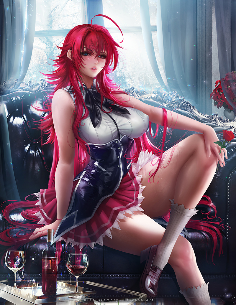 1girls big_breasts breasts high_school_dxd reivash rias_gremory solo