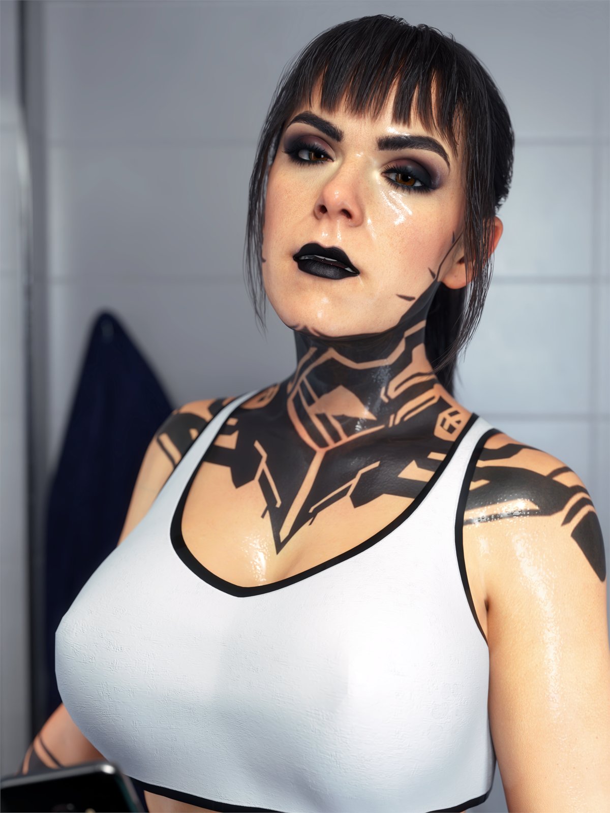 1girls, 3d, big ass, big breasts, big thighs, black hair, black lipstick, breasts, brown eyes, bust, busty, call of duty, call of duty black ops 7, curvaceous, curvy, curvy figure, emma kagan, female, female only, goth, goth girl, hips, huge ass, kiernan shipka, large ass, large breasts, light skin, light-skinned female, lipstick, mature, mature female, slim waist, tattoos, thick, thick hips, thick legs, thick thighs, thighs, treyarch, voluptuous, waist, wide hips, word2