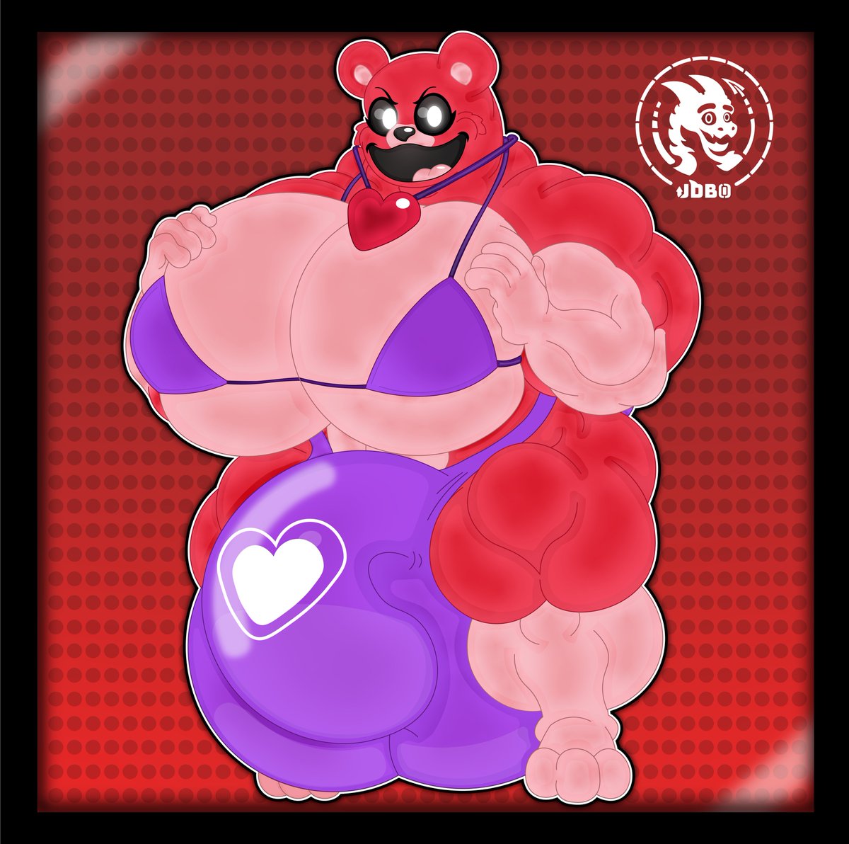 anthro anthro_on_anthro anthro_only bear bobby_bearhug critters_(poppy_playtime) furry_only jdbo-arts no_humans pink_belly poppy_playtime poppy_playtime_(chapter_3) red_body red_fur red_skin sex smiling_critters tagme