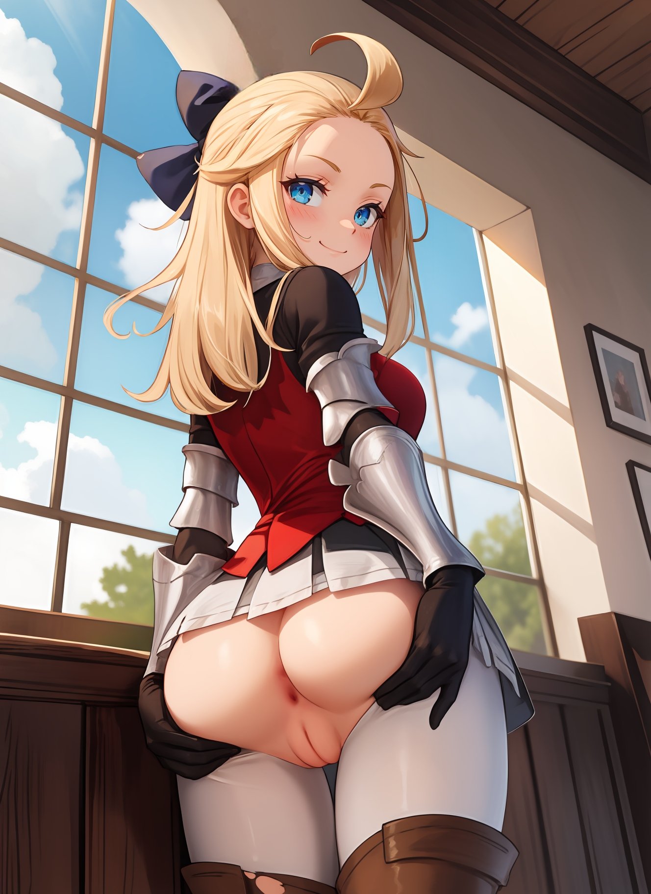 1girls ai_generated ass ass_grab bravely_default_(series) edea_lee from_behind leukocrisp stable_diffusion