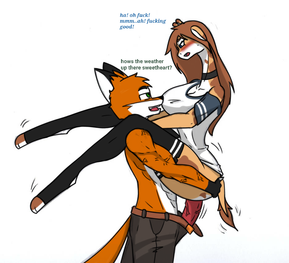 anthro anthro_only ass big_ass big_penis blush brooklyn_(pace-maker) disney duo female furry furry_female furry_male furry_only genitals larger_female male male/female muscular muscular_male nick_wilde original_character pace-maker penetration penis size_difference vaginal zootopia