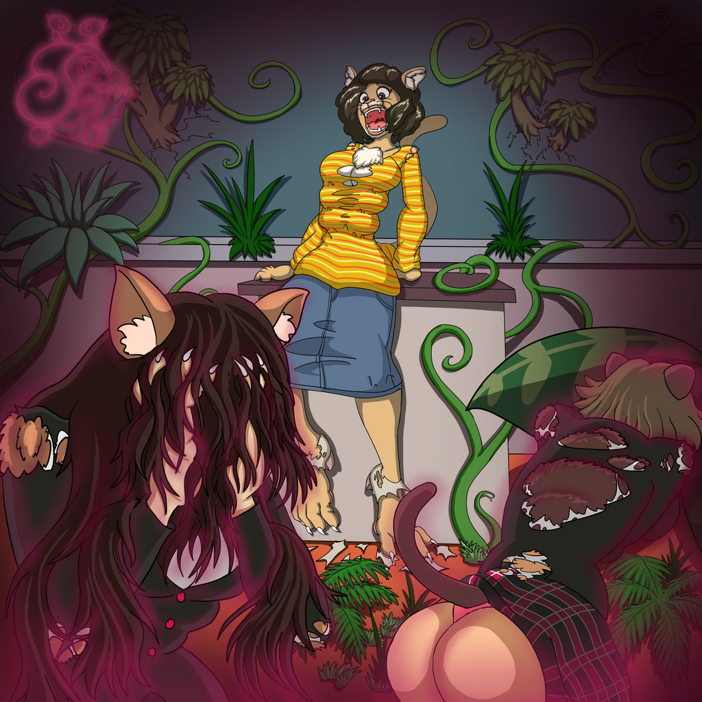 3girls animal animal_ears animal_humanoid animal_tail animal_transformation anthro anthro_female anthro_only atlus breasts brown_eyes brown_fur brown_hair cat_ears cat_tail clothed clothing clothing_damage corruption female female_only fur furry furry_ears furry_tail jungle long_hair multi_breast mutagenica persona persona_5 persona_5_royal post_transformation ripped_clothing sadayo_kawakami school school_uniform schoolgirl short_hair species_transformation student tail teacher teacher_and_student tiger_ears tiger_tail torn_clothes torn_clothing torn_school_uniform torn_shirt torn_shoes transformation wardrobe_malfunction