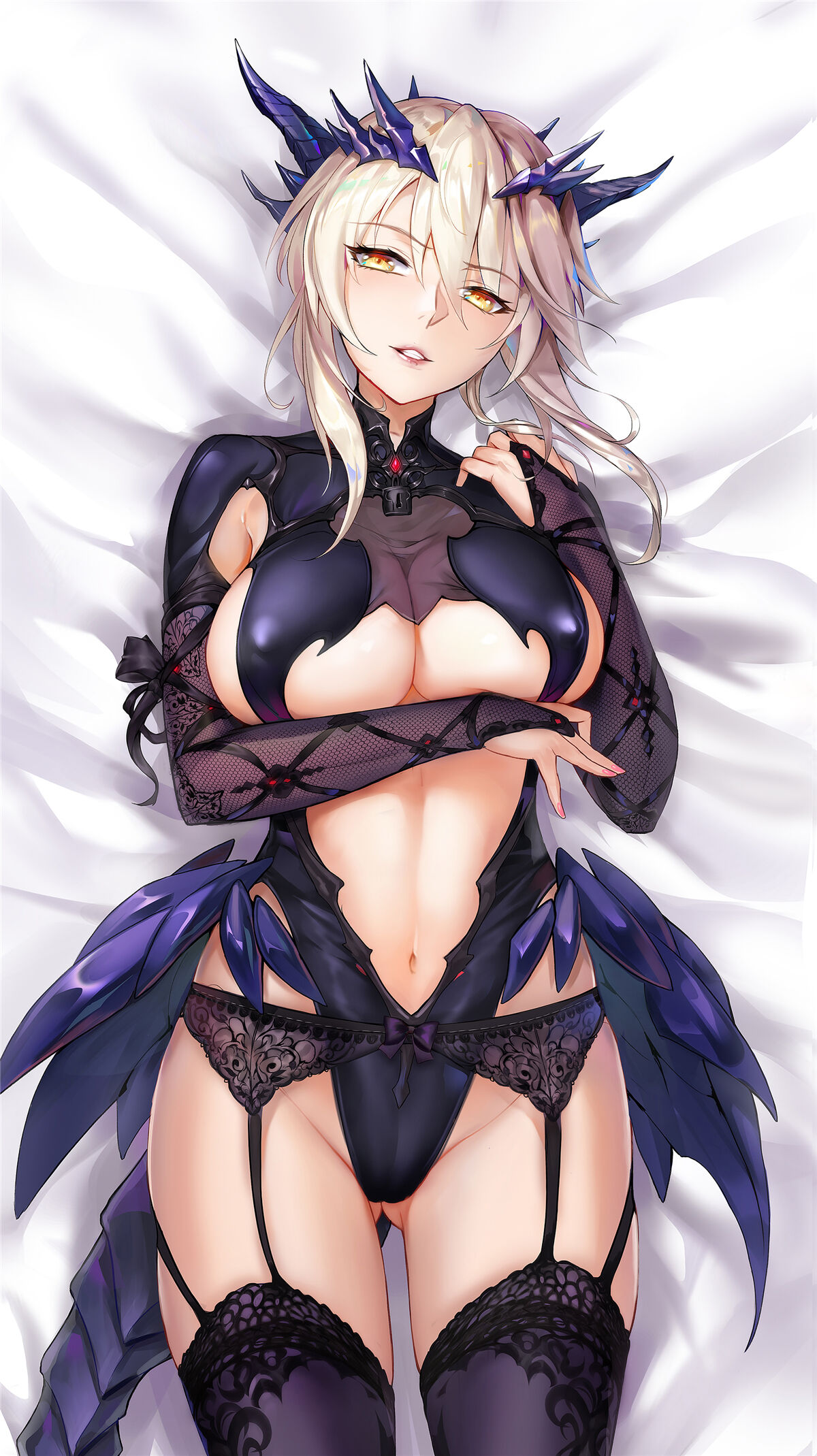 1girls artoria_pendragon artoria_pendragon_(fate) artoria_pendragon_(lancer) big_breasts breasts fate/grand_order fate_(series) female female_only highres kneeling large_breasts long_hair looking_at_viewer nipples pussy pussy_juice solo tsuki_no_i-min