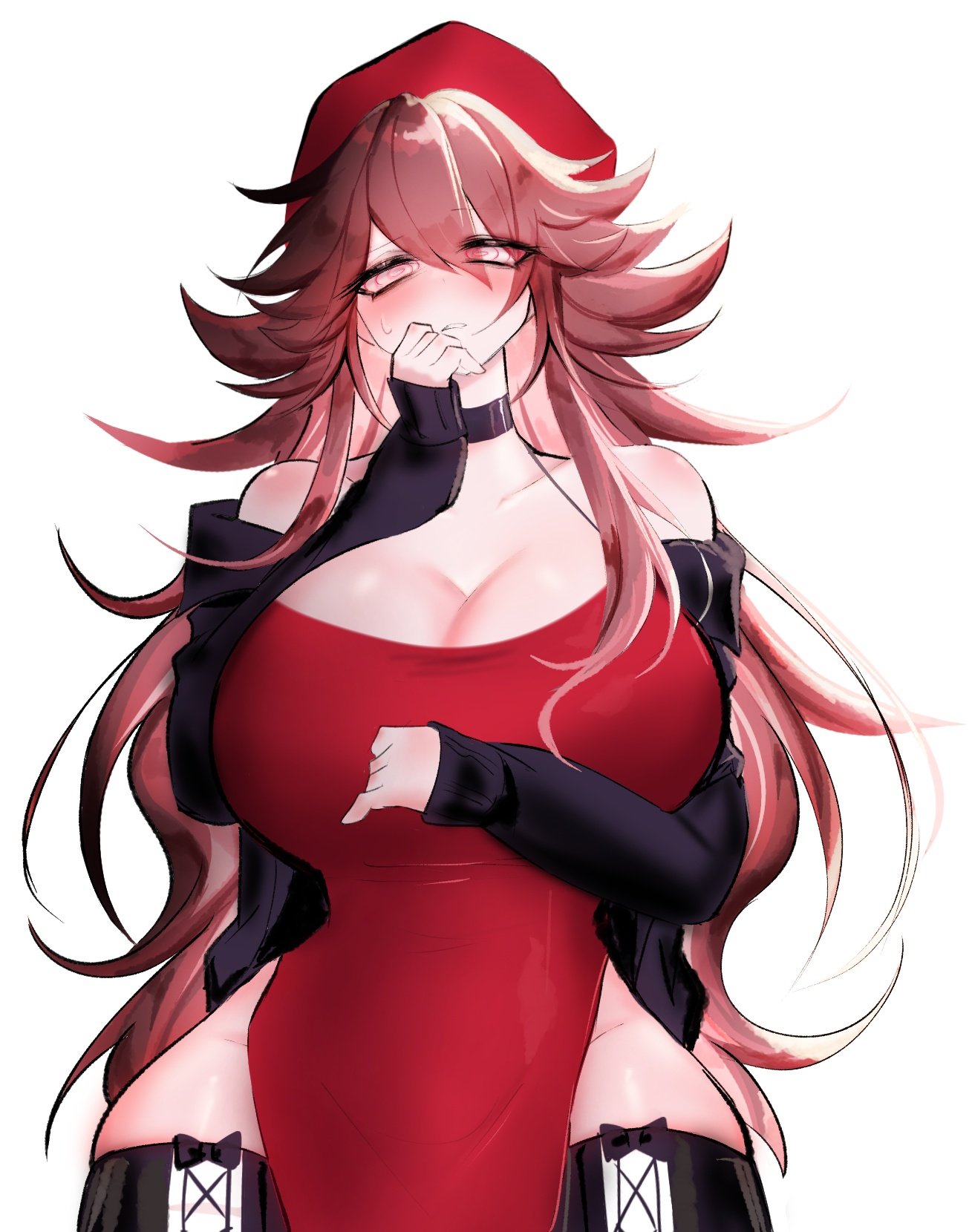 @ @, 1girls, beret, big breasts, blush, bow, breasts, breasts bigger than head, cleavage, collar, creepypasta, curvy, eyelashes, female, female only, fnf, fnf mod, fnf mods, friday night funkin, friday night funkin lullaby, friday night funkin mod, girlfriend (friday night funkin), girlfriend (mods), hypnos lullaby, hypnosis, hypnotic eyes, hypnotizing viewer, jacket around waist, large breasts, long hair, lullaby girlfriend (fnf), open jacket, simple background, solo, spiral eyes, stockings, sweat, thick thighs, usa37107692, white background