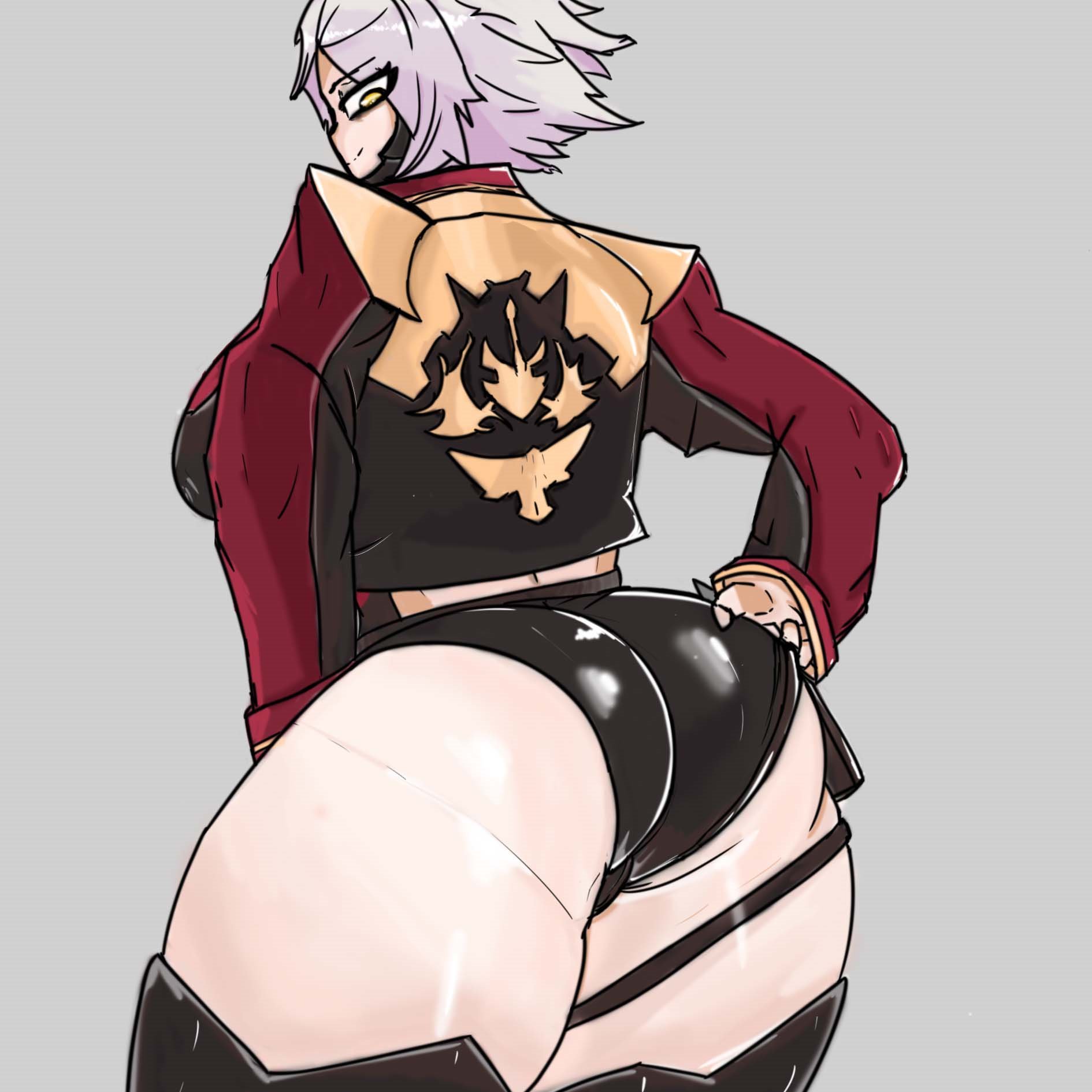 ass, big ass, female, female only, huge ass, jackboyu, solo, thick thighs, virtual youtuber, vshojo, zentreya