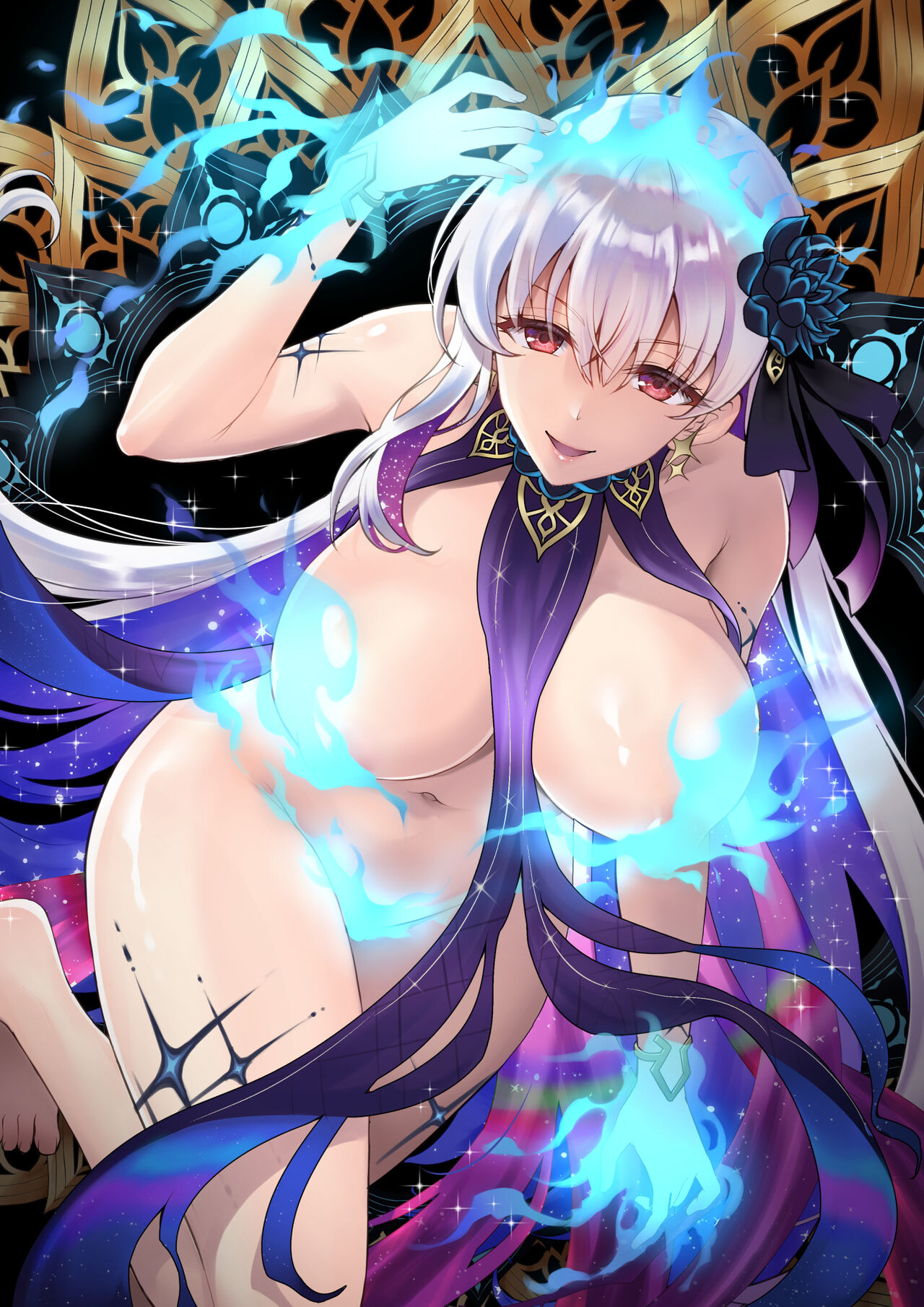 1girls big_breasts breasts fate/grand_order fate_(series) kama_(fate) kama_(fate/grand_order) solo youshuu