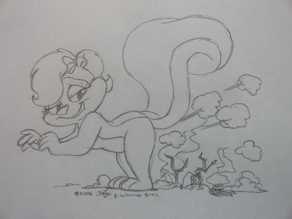 fart fart_cloud fart_fetish farting female fifi_la_fume furry joaoppereiraus looking_pleasured sketch skunk tagme traditional_media traditional_media_(artwork) wilting_flowers wilting_plants