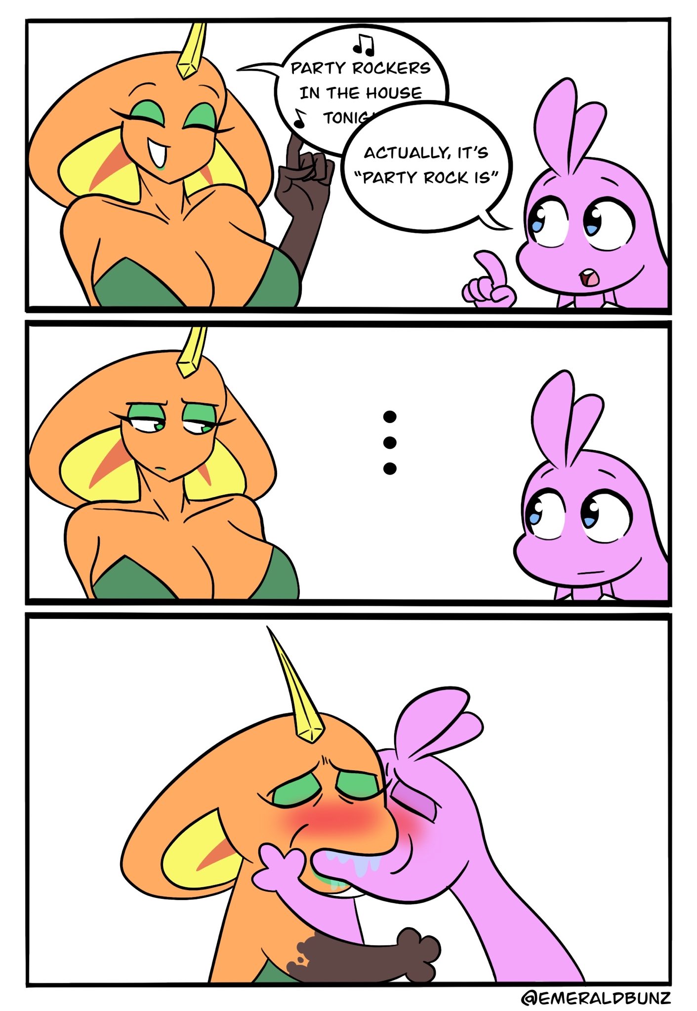 1boy, 1boy1girl, 1girls, animal humanoid, anthro, ass, big, big ass, big breasts, brall (pinkshonen), breasts, bust, busty, cararitzbun, chest, cobra, curvaceous, curvy, curvy figure, digital media (artwork), emeraldbunz, female, female on femboy, female/femboy, femboy, femboy on female, femboy/female, hips, hourglass figure, huge ass, huge breasts, humanoid, large ass, large breasts, legs, male, male/female, mature, mature female, older female, older female and younger male, orange body, orange skin, orange-skinned female, party rockers, pink body, pink skin, pink-skinned male, qper (pinkshonen), ritzbunz, serpentine, shorter male, slim waist, smaller male, snake, snake hood, snake humanoid, straight, taller female, thick, thick hips, thick legs, thick thighs, thighs, voluptuous, waist, wide hips, younger male