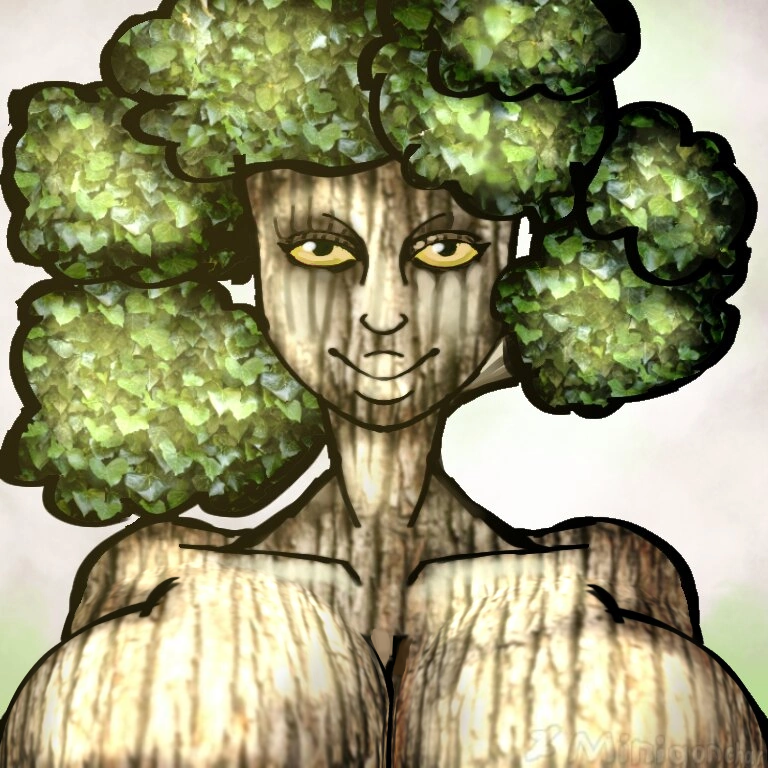 1girls 2022 anthro anthro_only anthrofied bare_shoulders big_breasts breasts female female_only flora_fauna huge_breasts humanoid large_breasts meme smile solo solo_female treant tree wise_mystical_tree yellow_eyes