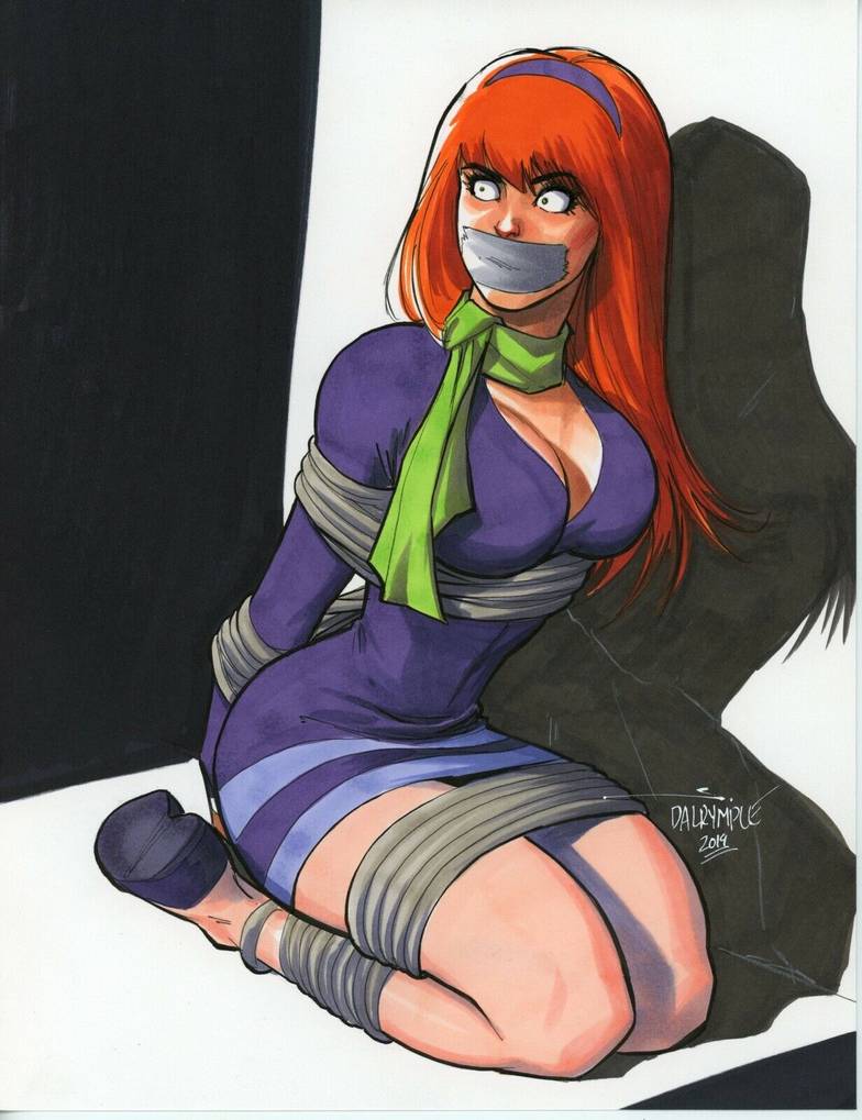 bondage, culdecheval, damsel in distress, daphne blake, female, gag, gagged, restrained, scooby-doo, tied up