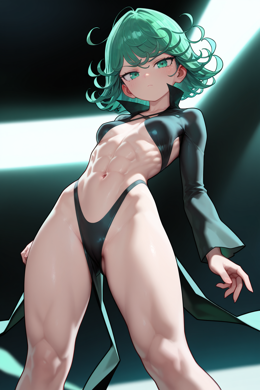 1girls ai_generated alternate_costume artist_request female female_only one-punch_man small_breasts solo tatsumaki tensor.art tensor_art toned toned_female