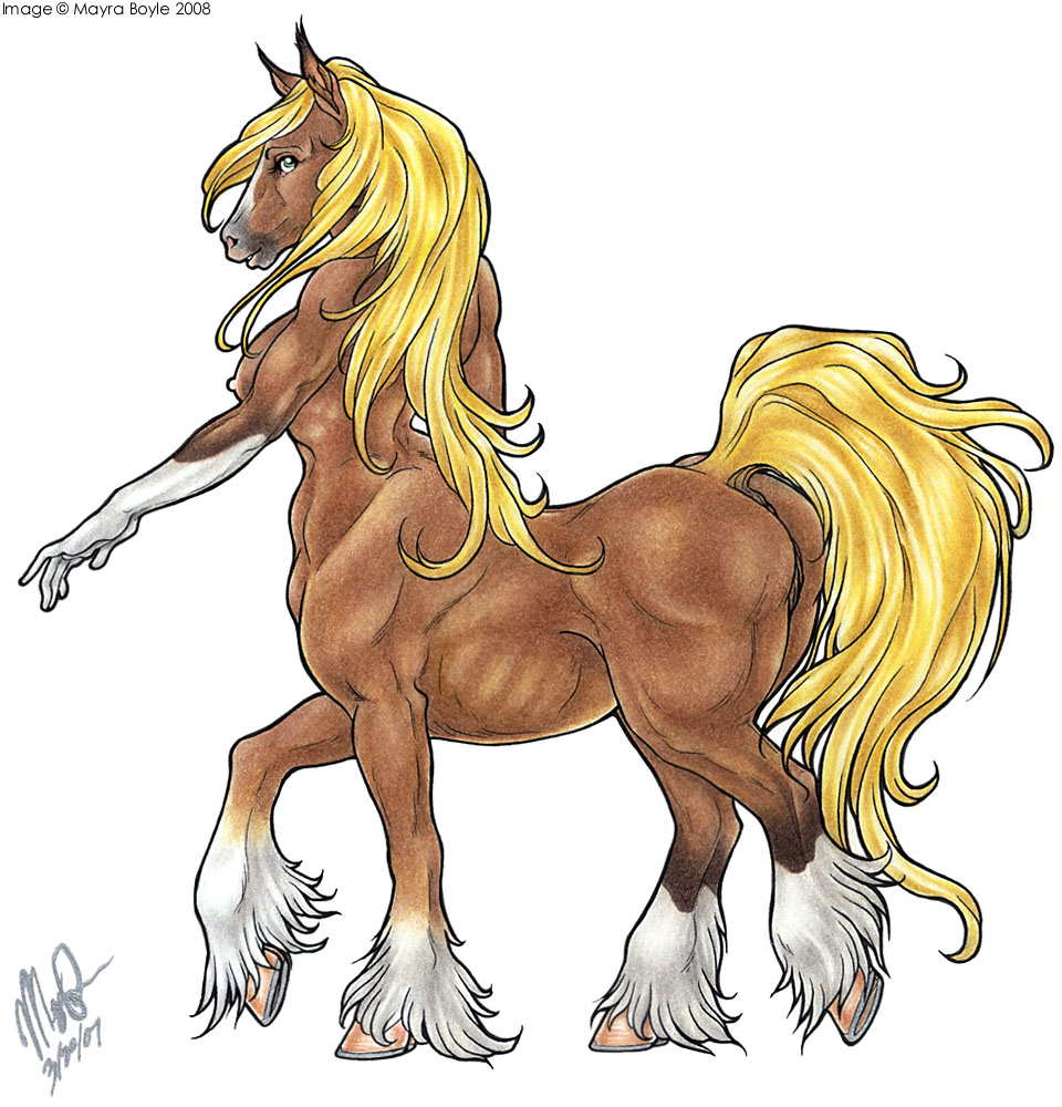 2008 centaur equine equine_taur female hooves horse mayra_boyle nude profile solo taur