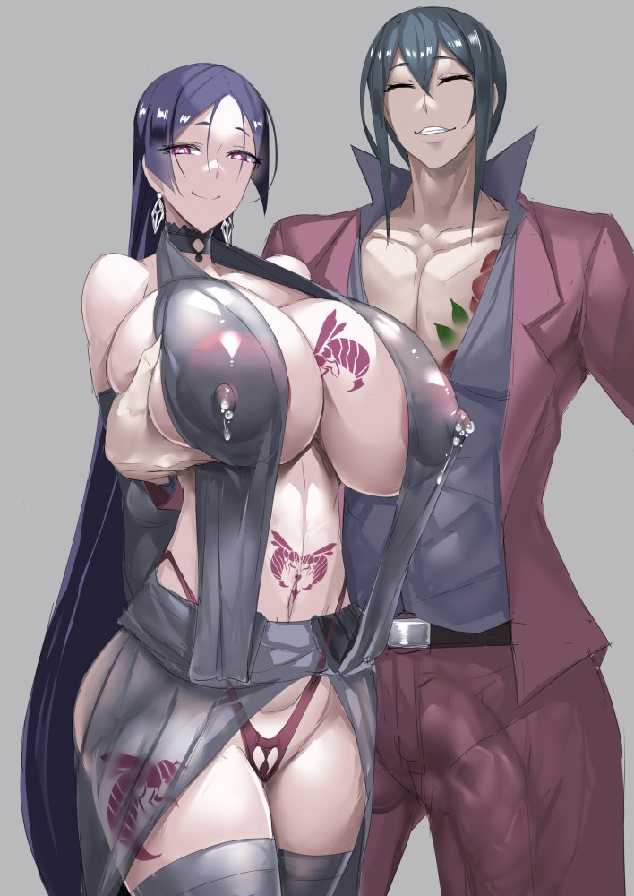 big_ass big_breasts bulge fate/grand_order fate_(series) groping groping_breasts heart-shaped_pupils huge_breasts ky. lactation minamoto_no_raikou_(fate/grand_order) netorare prostitution see-through_clothing tagme tattoo thin_waist unusual_pupils wide_hips yan_qing_(fate/grand_order)