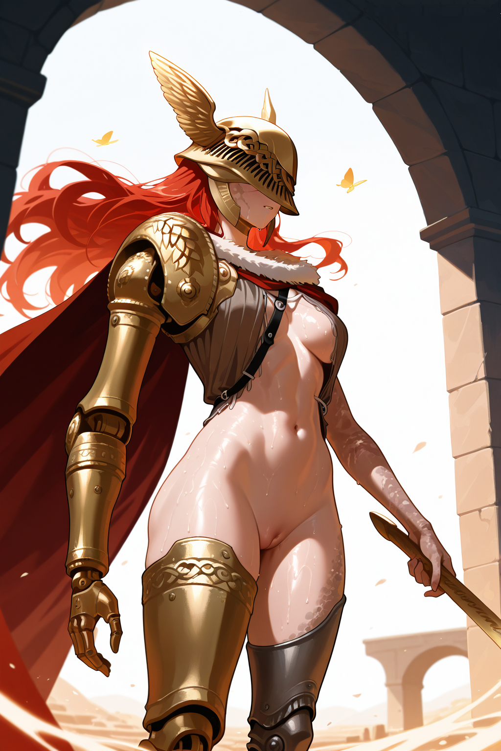 1girls ai_generated artist_request elden_ring female female_only malenia_blade_of_miquella pussy small_breasts solo tensor.art tensor_art toned toned_female uncensored