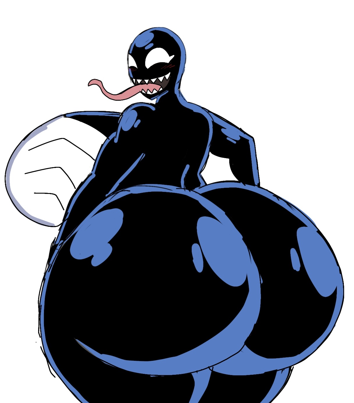 1girls, ass, ass bigger than head, big ass, big breasts, big butt, breasts, breasts bigger than head, bubble ass, bubble butt, female, female only, marvel, marvel comics, momiji (artist), she-venom, solo, solo female, spider-man (series), tagme, twitter link, venom (marvel)