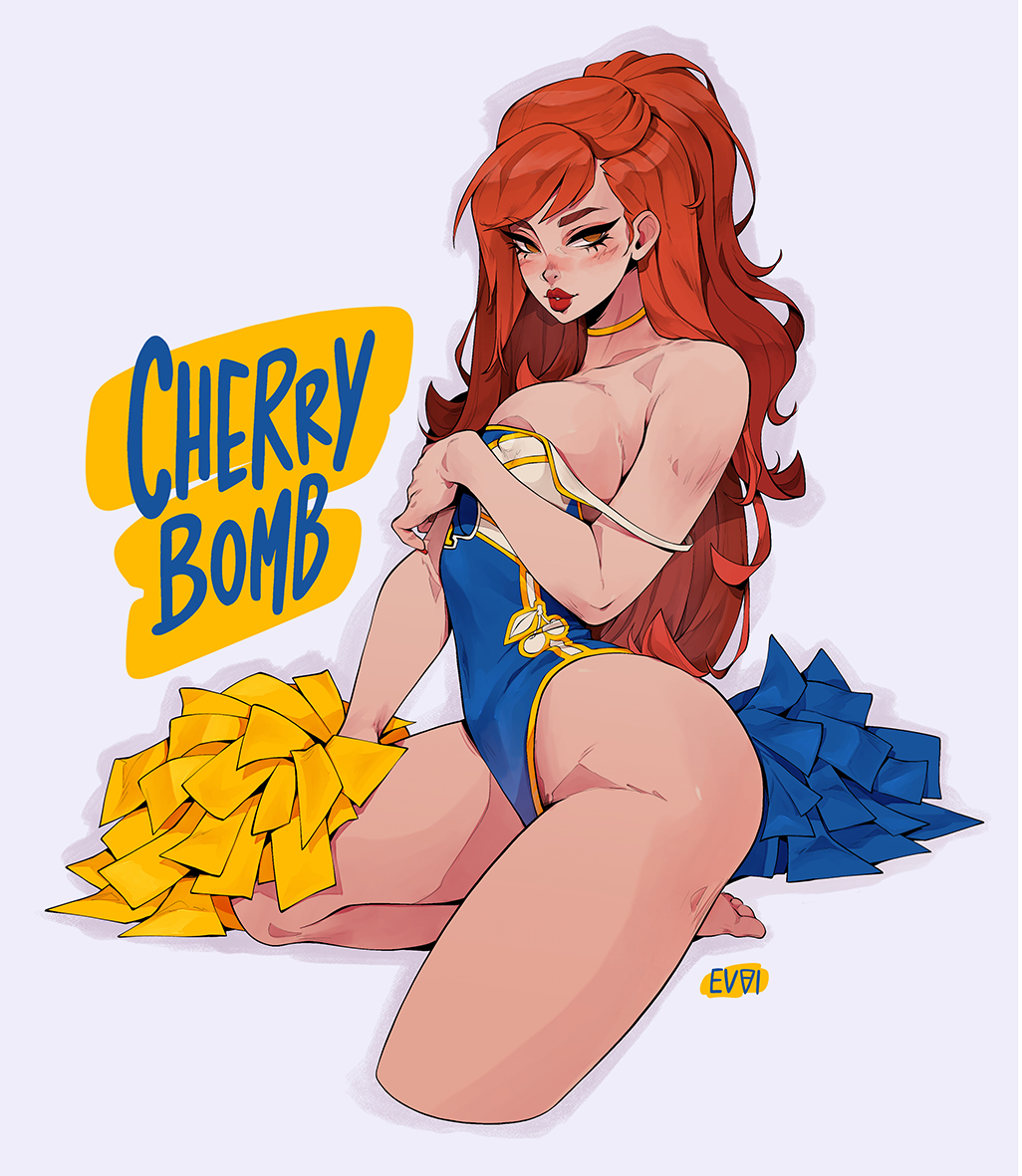 1girls archie_comics cheryl_blossom curvaceous curvy curvy_body curvy_female curvy_figure emmanuel_viola evviart female female_only hourglass_figure light-skinned_female light_skin red_hair solo solo_female voluptuous voluptuous_female white_background