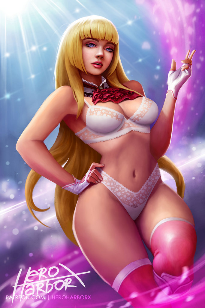 1girls big_breasts blonde_hair breasts curvy emilie_de_rochefort female female_only fingerless_gloves fully_clothed gloves hand_on_own_hip heroharborx lingerie lingerie_bra lingerie_panties long_hair looking_at_viewer namco plump pubic_hair pubic_hair_peek purple_eyes solo standing tekken tekken_8 tekken_tag_tournament_2 thick_thighs thighs very_long_hair white_lingerie wide_hips