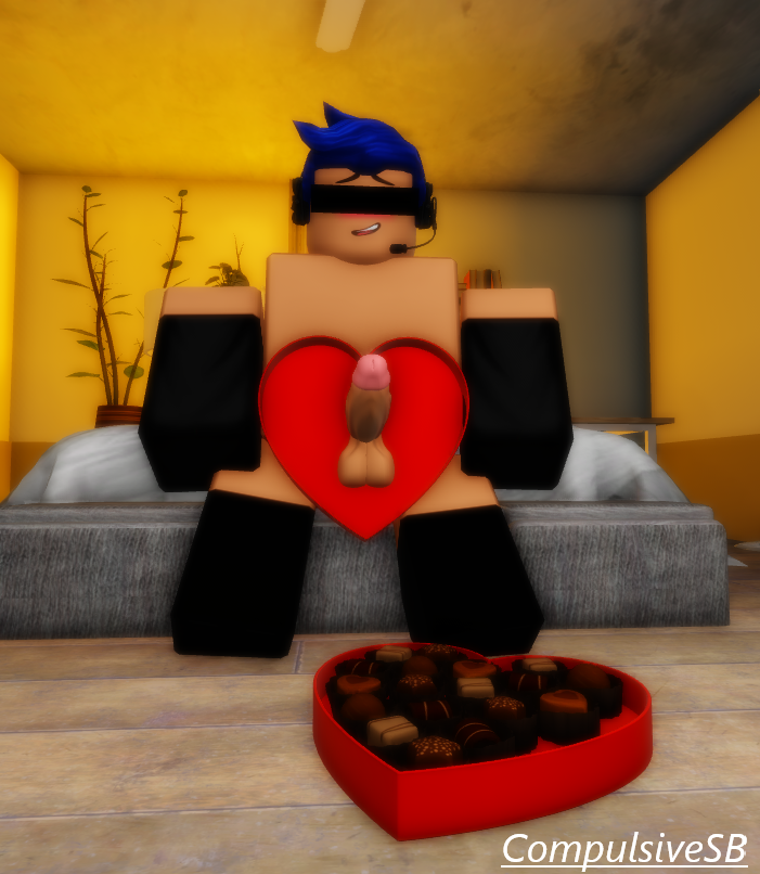 1male 3d bed bedroom chocolate compulsivesb exhibition exhibitionism exhibitionist femboy gay roblox roblox_avatar robloxian showing_off showing_penis shy shy_smile smile smiling_at_viewer tagme valentine valentine's_day