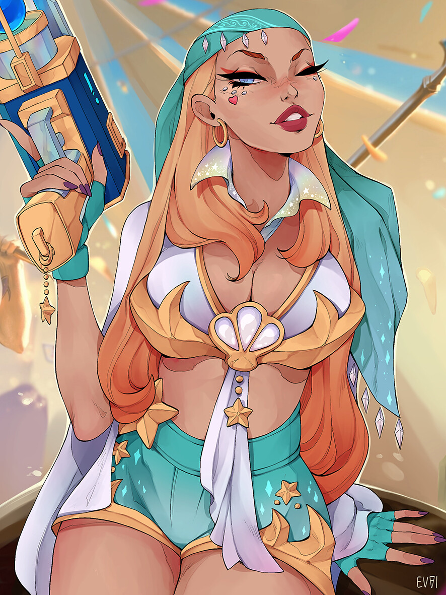 1girls bandana blonde_hair blue_eyes curvaceous curvy curvy_body curvy_female curvy_figure emmanuel_viola evviart female female_only ginger ginger_hair gradient_hair hourglass_figure league_of_legends light-skinned_female light_skin miss_fortune multicolored_hair orange_hair riot_games solo solo_female voluptuous voluptuous_female