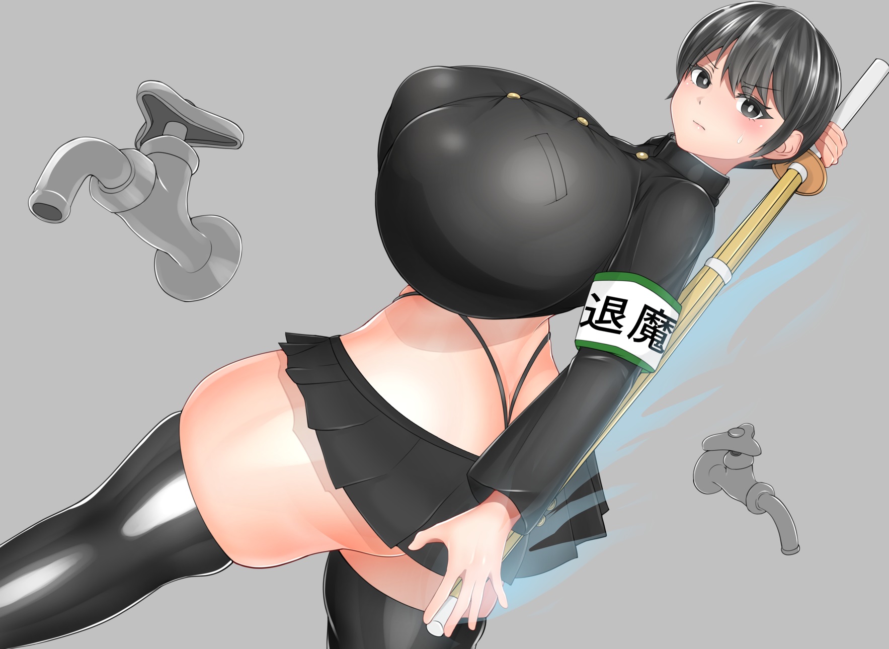 after transformation, alternate version available, ass expansion, breast expansion, breasts, child bearing hips, expansion, feminization, forced feminization, gender transformation, gigantic ass, gigantic breasts, hourglass expansion, hourglass figure, hyper, hyper ass, hyper breasts, japanese text, mtf transformation, ohitsuji, text, thick thighs, transformation, whale tail (clothing)