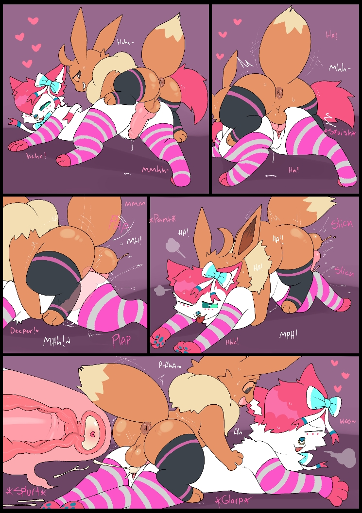 all_fours animal_genitalia animal_penis ass balls balls_deep big_balls big_butt big_penis blush bodily_fluids brown_body brown_fur canine_genitalia canine_penis closed_eyes clothed clothing comic cum cum_in_uterus cum_in_vagina cum_inside dialogue digital_media_(artwork) doggy_style duo eevee eeveelution ejaculation english_text erection eti_(utopianvee) female female_penetrated feral filled_to_the_brim filled_womb from_behind_position fur generation_1_pokemon generation_6_pokemon genital_fluids genitals hair huge_balls huge_butt huge_cock huge_thighs imminent_sex impregnation impregnation_attempt impregnation_kink impregnation_risk inflation internal internal_vaginal jockey_position knot knotted_penis knotting legwear lying male male/female male_penetrating male_penetrating_female mammal nintendo nude open_mouth penetration penile penile_penetration penis penis_in_vagina pokemon pokemon_(species) prodding prone_bone_position pumping_cum rear_view romantic romantic_couple sex simple_background smoothie_(sylveon) snazzle_snapp speech_bubble stockings sylveon tail text thick_thighs tongue uterus vaginal_penetration vulva white_body wide_hips