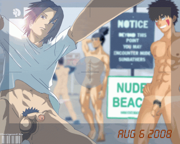 4boys beach bottomless flaccid human inuzuka_kiba male male_only multiple_males muscle nara_shikaku nara_shikamaru naruto nude penis sasuke_uchiha straight_hair uncensored yaoi