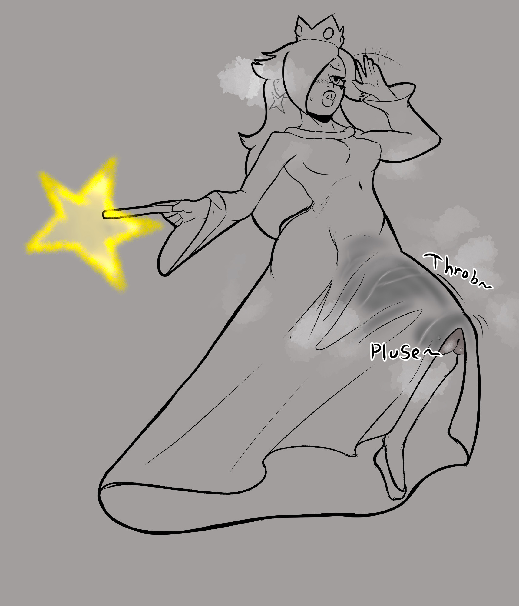 1futa, futanari, lo7ven, mario (series), princess rosalina, princess rosalina (movie), pubic hair, rosalina bulge (meme), solo, solo futa, super mario galaxy (2026 film)