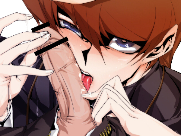 censored gay kaiba_seto licking oral penis pointless_censoring seto_kaiba yaoi yu-gi-oh! yuu-gi-ou_duel_monsters