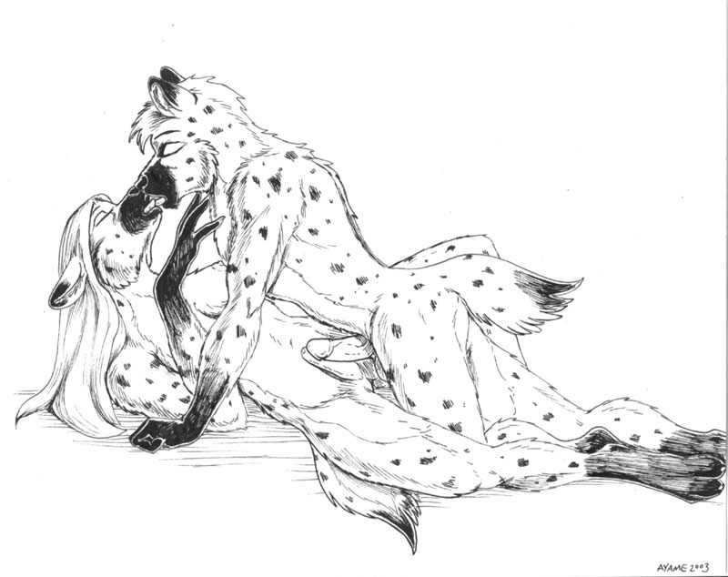 2003 ayame_emaya couple female frottage hyena kissing male pseudo-penis straight