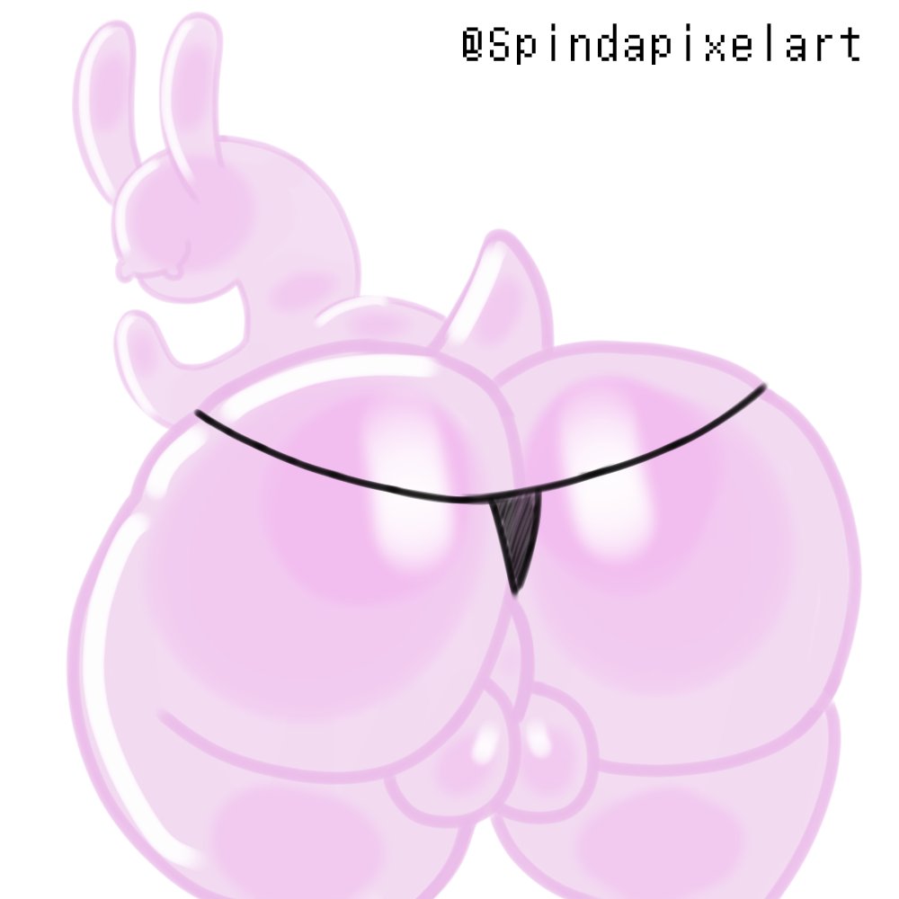 1:1 2021 anthro ass ass_cleavage axoarts backsack balls big_butt biped butt_crack butt_focus clothing eyeless gastropod genitals huge_butt ineffective_clothing male male_only mollusk pink_body presenting presenting_hindquarters raised_tail rear_view short_tail simple_background slug solo spindapixelart standing thong thong_only underwear white_background