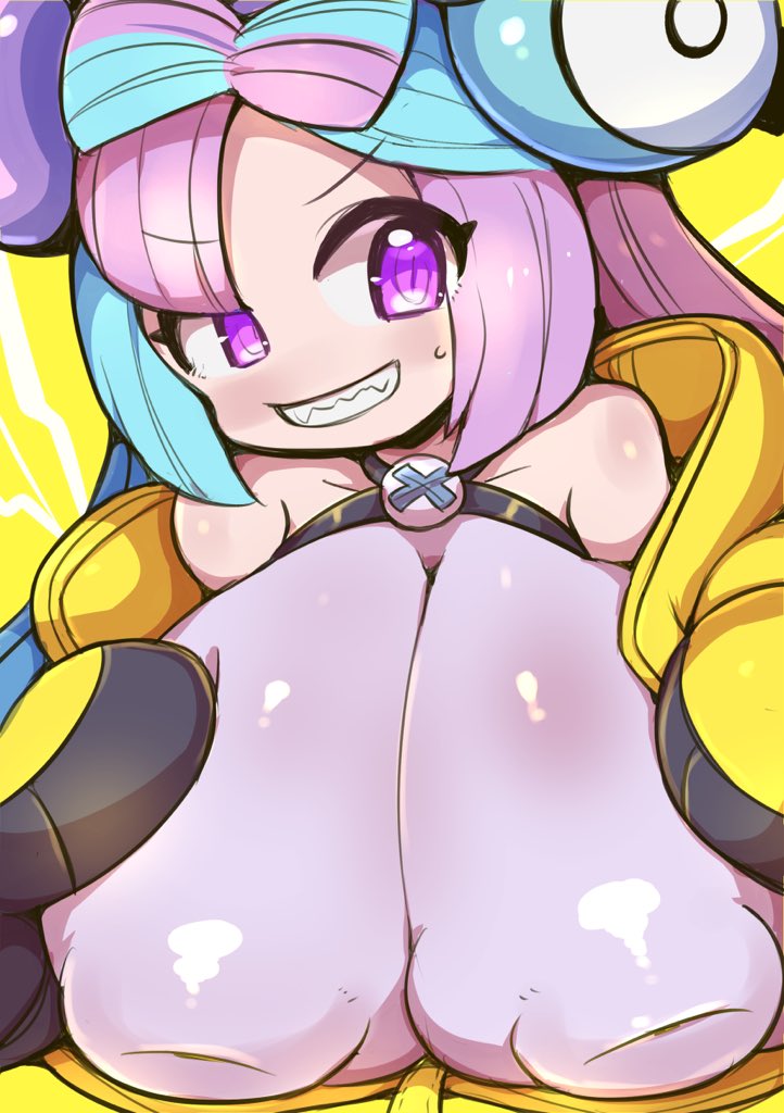 1girls big_breasts blue_and_pink_hair breasts fancy_shmancy_hair_clips female female_only game_freak gym_leader huge_breasts human human_only inverted_nipples iono_(pokemon) light-skinned_female light_skin nekoyuu nintendo nipple_bulge pokemon pokemon_(game) pokemon_sv sharp_teeth smile two_tone_hair