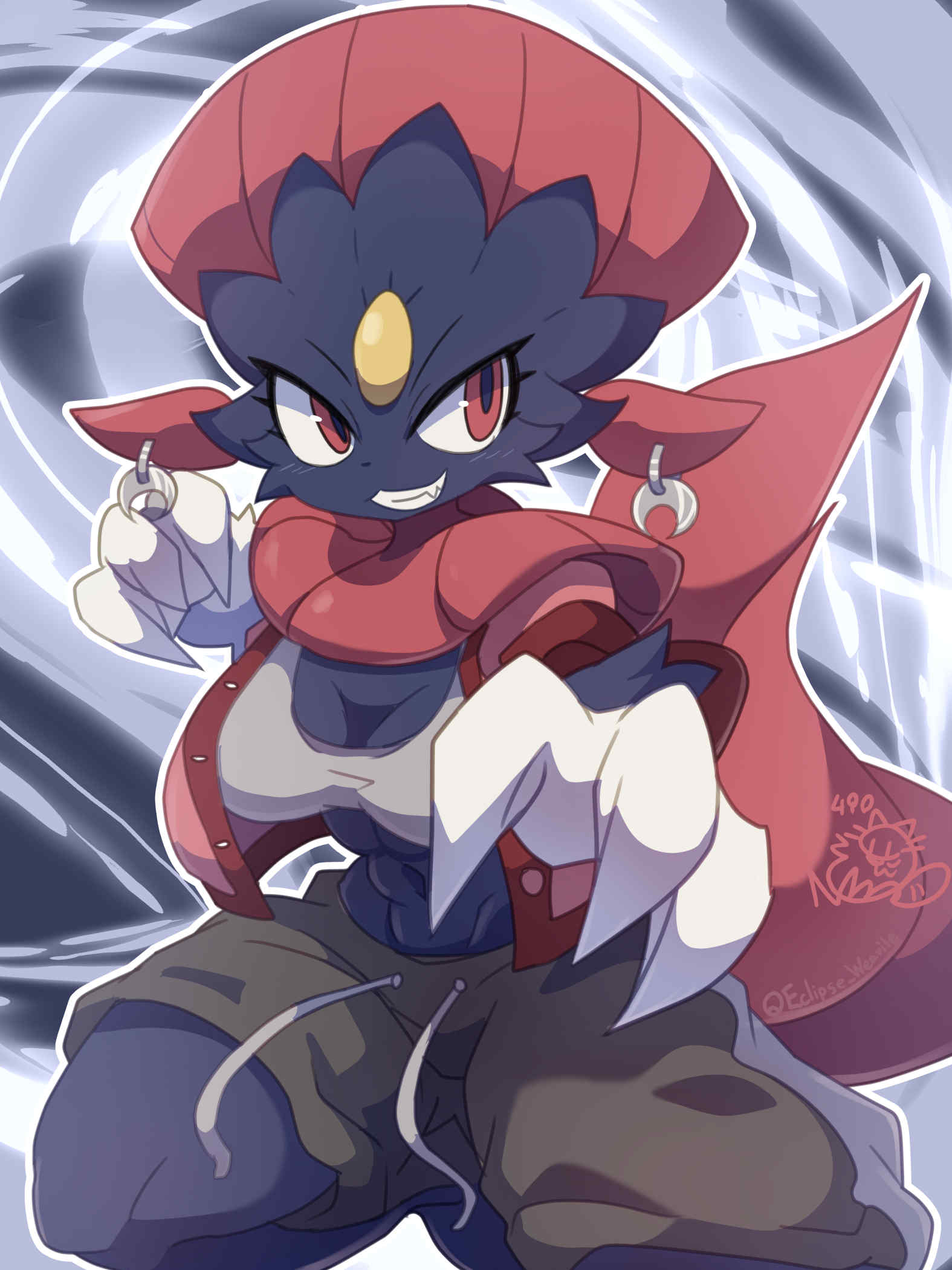 big_breasts breasts nyaswitchnya pokemon tagme weavile