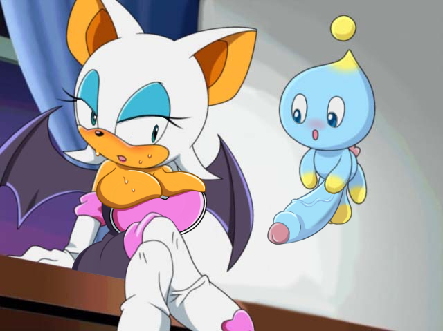 1boy, 1girls, 2022, 2d, 2d (artwork), anthro, anthro female, bat, bat ears, bat girl, bat wings, big breasts, big penis, blush, boobs popping out, boots, breasts, busty, chao (sonic), clothed, clothing, edit, female, female anthro, furry female, gloves, heart symbol, huge breasts, huge cock, humanoid, indoors, inside, legs crossed, lipstick, looking at penis, looking down, male, mobian, mobian (species), mobian bat, night, nighttime, penis, rouge the bat, screenshot edit, sega, shoes, small but hung, sonic (series), sonic adventure 2, sonic the hedgehog (series), sonic x, sweat, sweatdrop, sweating, top heavy, veiny penis, white fur, window