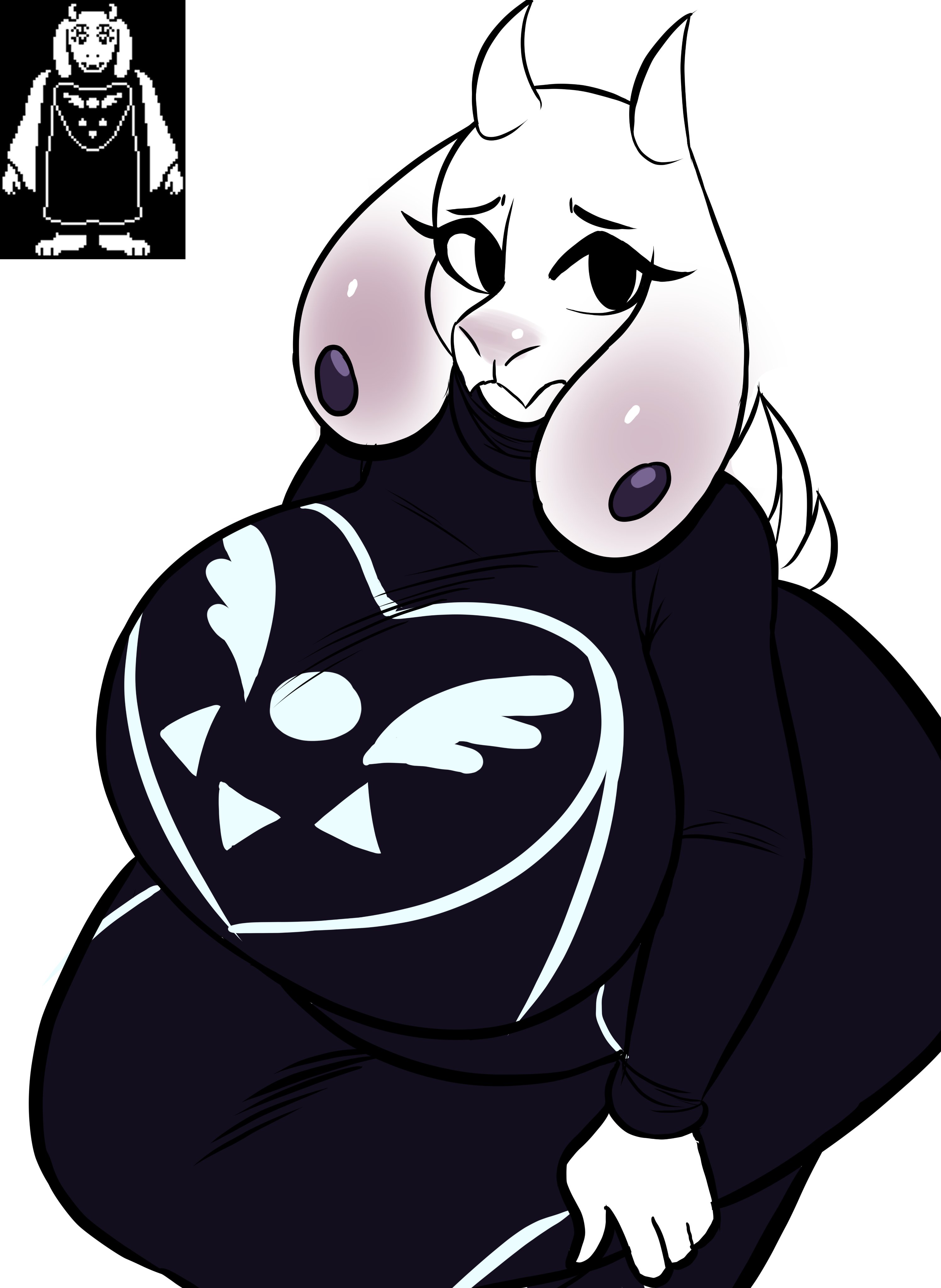 1girls, 2d, ass, big breasts, breasts, bubble ass, bubble butt, dress, female, female only, huge breasts, isolatedartest, no bra, no panties, solo, tagme, toriel, undertale, undertale (series)
