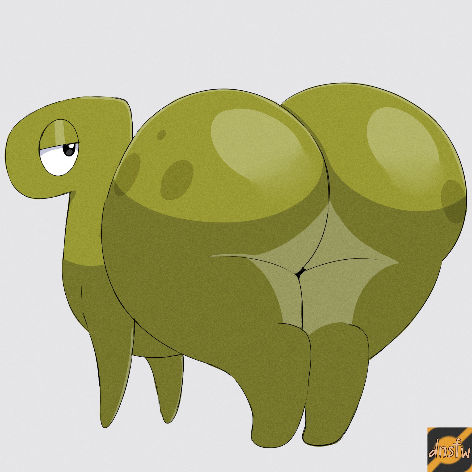 ambiguous gender, ambiguous species, anthro, anthro only, anthrofied, ass, ass expansion, ass focus, ass shot, ass up, big ass, big thighs, black eyes, bongo (character), bongo (series), bonguitoweon, bubble ass, darknsfwindie, dinosaur, doggy style, eyelashes, green body, green skin, half-closed eyes, huge ass, huge thighs, logo, looking back, massive ass, massive thighs, presenting, presenting ass, solo, solo focus, standing, sweat, sweaty, sweaty ass, thick ass, thick thighs, wide hips