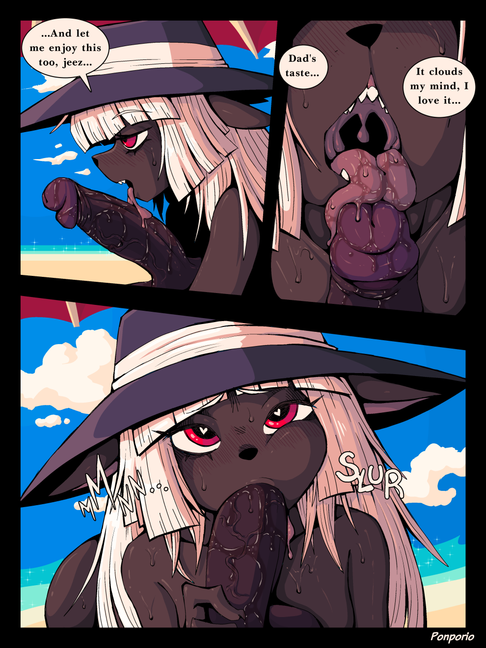 akitokit anubian_jackal anubis comic_page daughter father female furry_female incest jackal male ponporio_(artist)