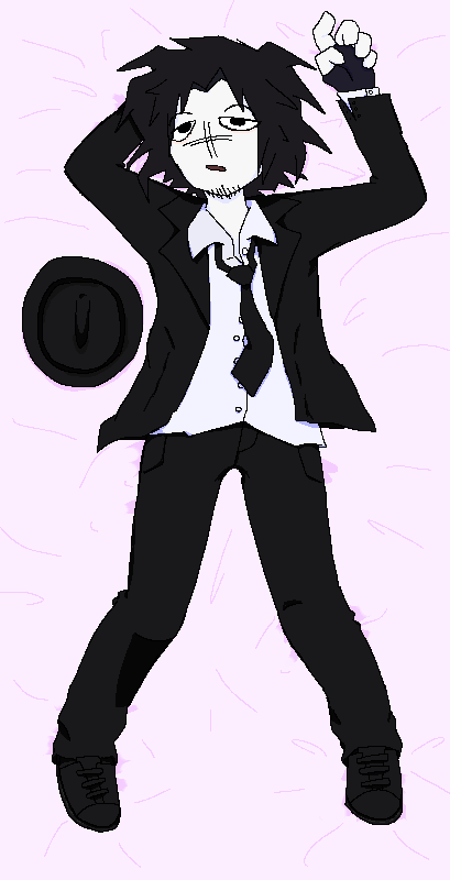 artist_request black_tie body_pillow_design fedora forsaken_(roblox) legs_apart no_source pink_sheets posted_by_artist roblox roblox_game robloxian smashck_(artist) submissive_male suit_and_tie tagme twink two_time_(forsaken)